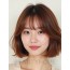 턱밑 블런트 단발 시스루뱅