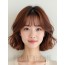 턱밑 컬 단발+풀뱅