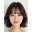 초콜릿 브라운 쇄골 텍스처 단발+시스루뱅