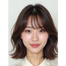 쇄골 레이어드 단발+풀뱅