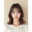 그레ige 브라운 어깨 생머리+시스루뱅