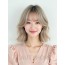 애쉬 베이지 턱선 블런트 단발+뱅
