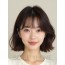 초콜릿 브라운 귀밑 그라데이션 단발+뱅