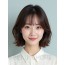 초콜릿 브라운 어깨 스택 단발+뱅
