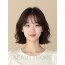 초콜릿 브라운 어깨 컬 단발+시스루뱅