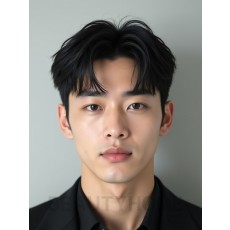 남성 블랙 투블럭