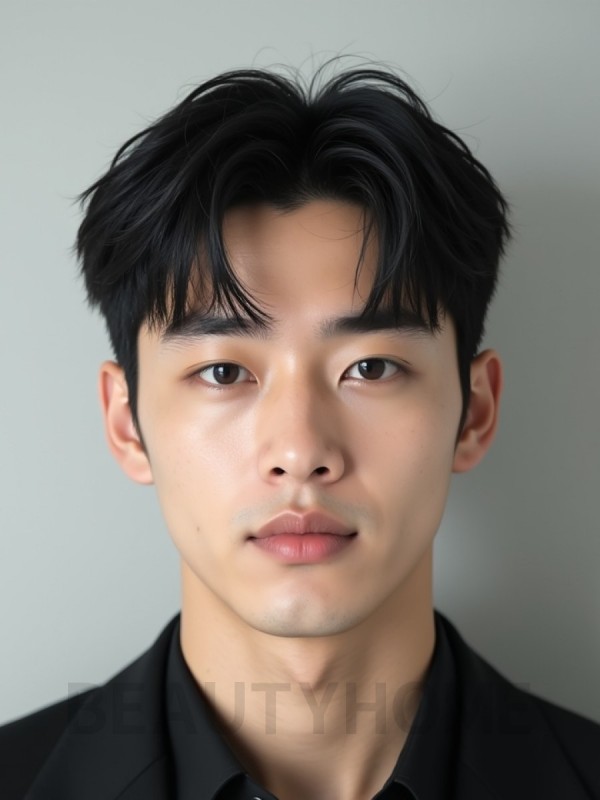남성 블랙 투블럭
