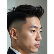 남성 블랙 투블럭