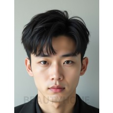 남성 블랙 투블럭