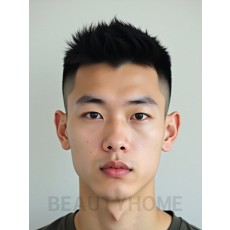 남성 블랙 투블럭