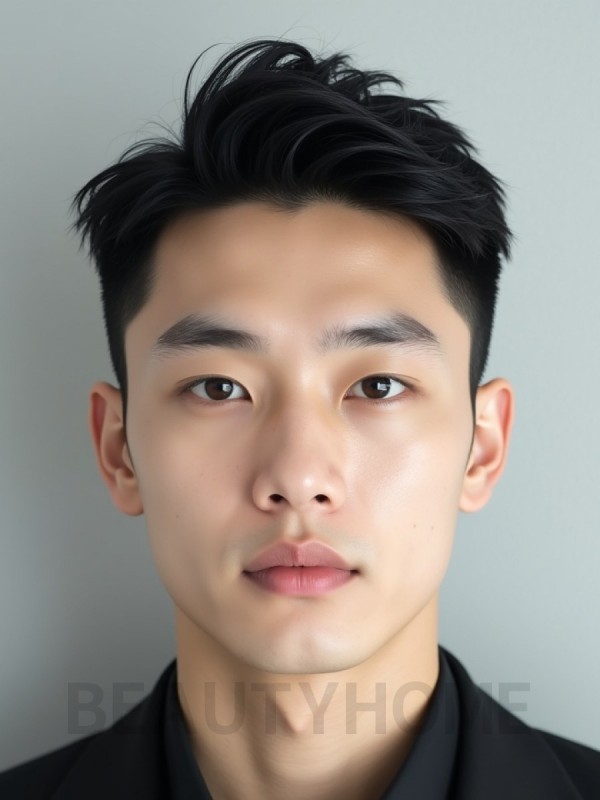 남성 블랙 투블럭
