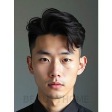 남성 블랙 투블럭