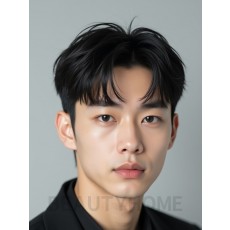 남성 블랙 투블럭