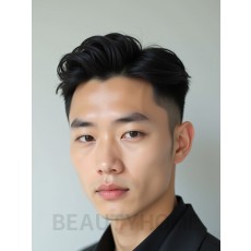 남성 블랙 투블럭