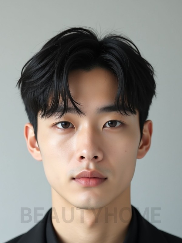 남성 블랙 투블럭