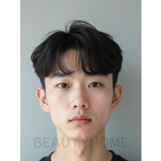 남성 블랙 투블럭
