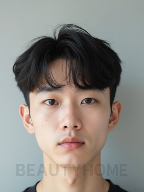 남성 블랙 투블럭