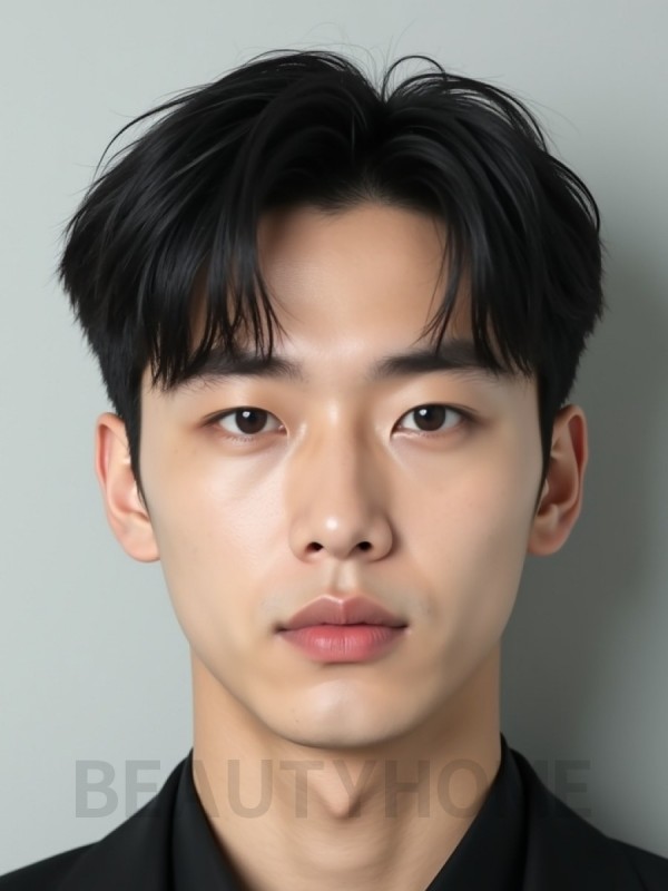 남성 블랙 투블럭