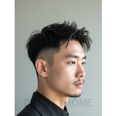 남성 블랙 투블럭