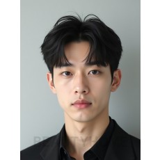 남성 블랙 투블럭