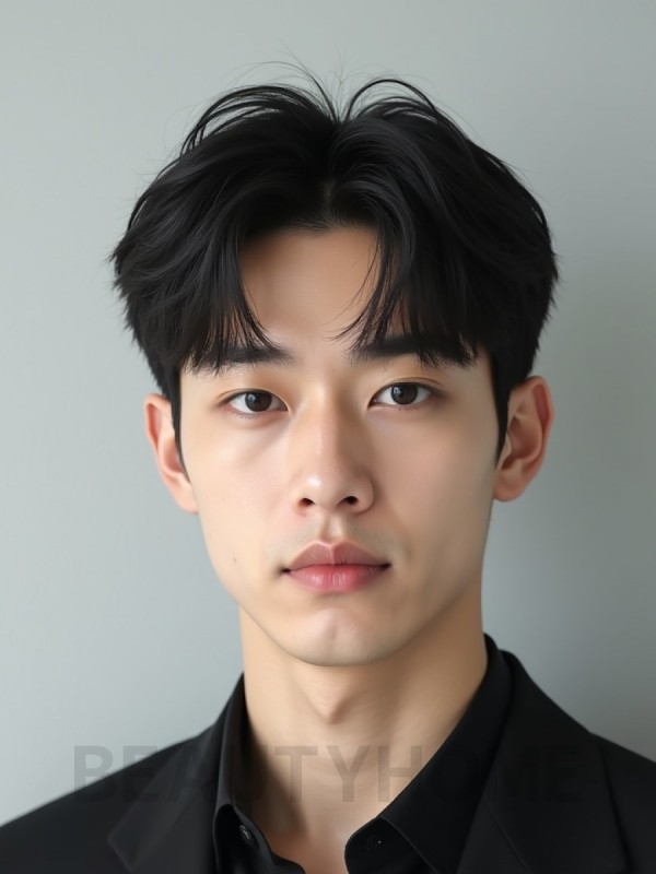 남성 블랙 투블럭