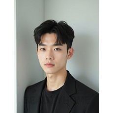 남성 블랙 투블럭