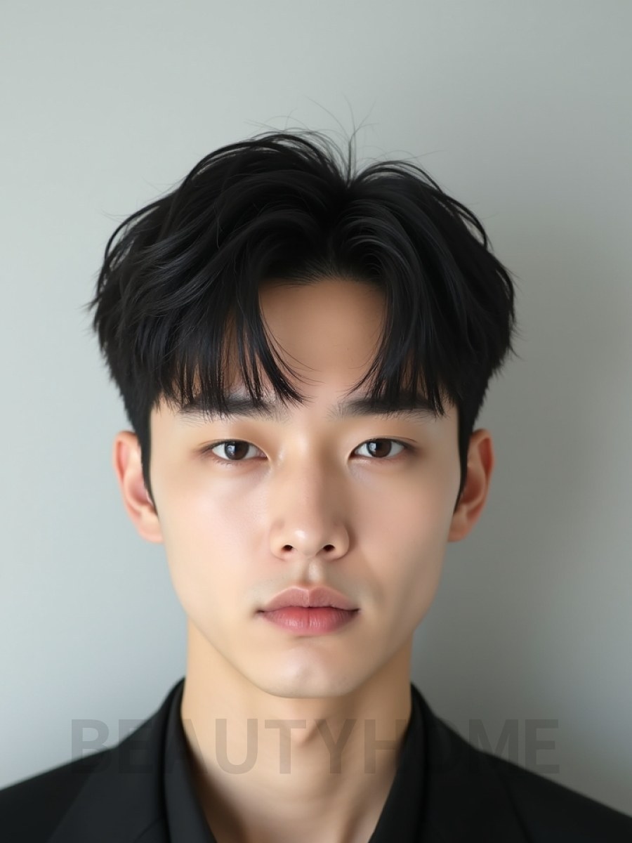 남성 블랙 투블럭