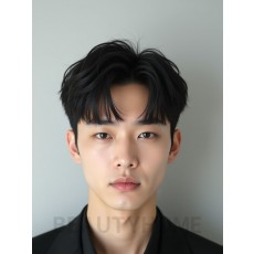 남성 블랙 투블럭
