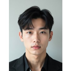 남성 블랙 투블럭