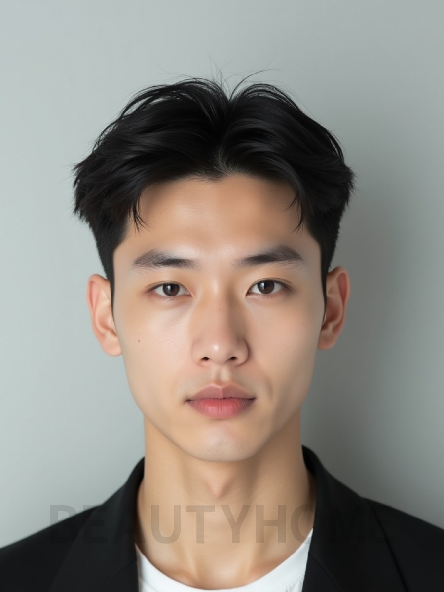 남성 블랙 투블럭