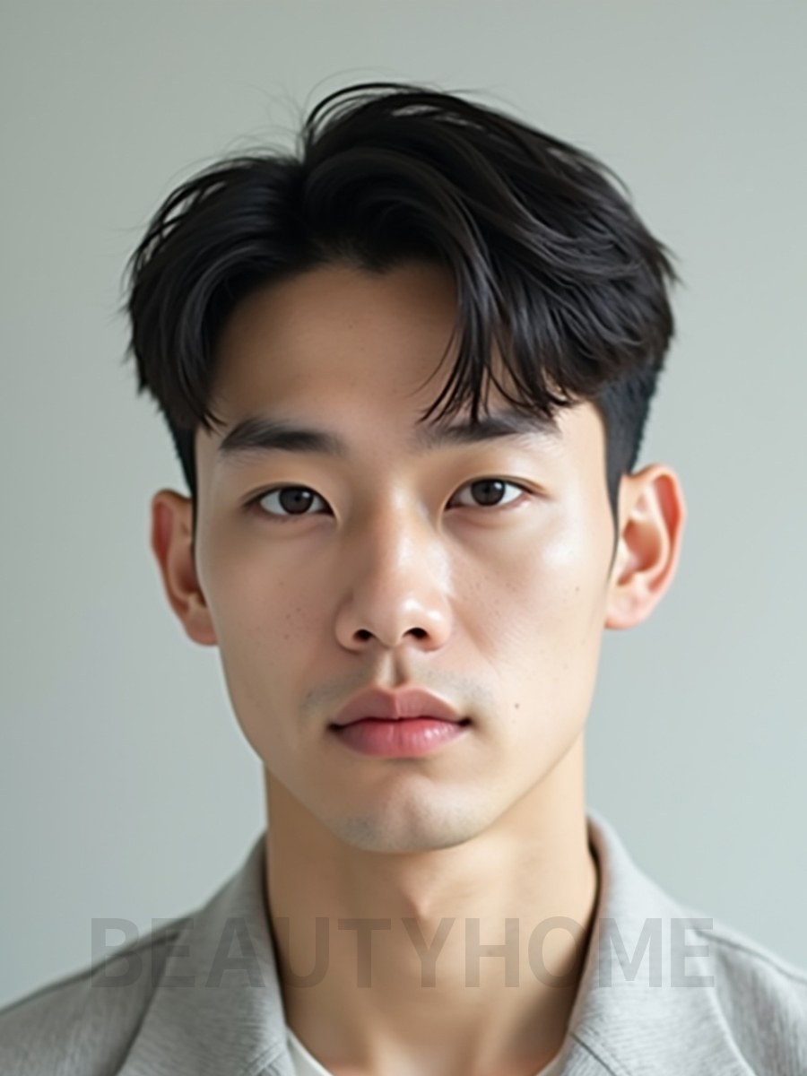 남성 블랙 투블럭