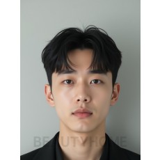 남성 블랙 투블럭