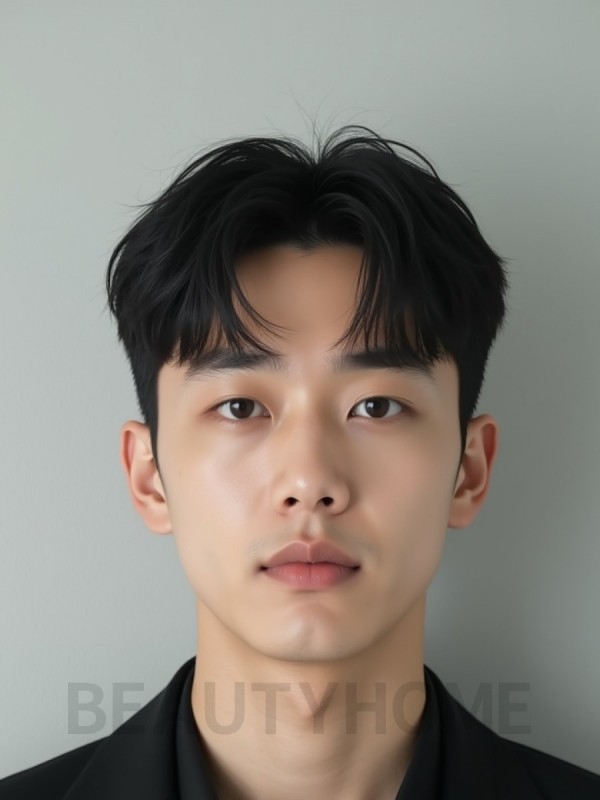 남성 블랙 투블럭