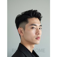 남성 블랙 투블럭