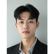 남성 블랙 투블럭