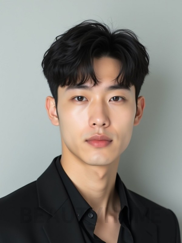 남성 블랙 투블럭