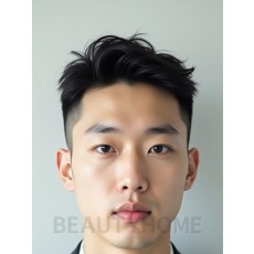 남성 블랙 투블럭