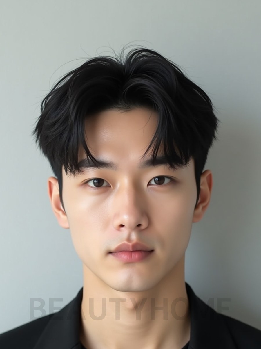남성 블랙 투블럭