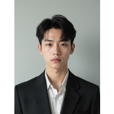 남성 블랙 투블럭