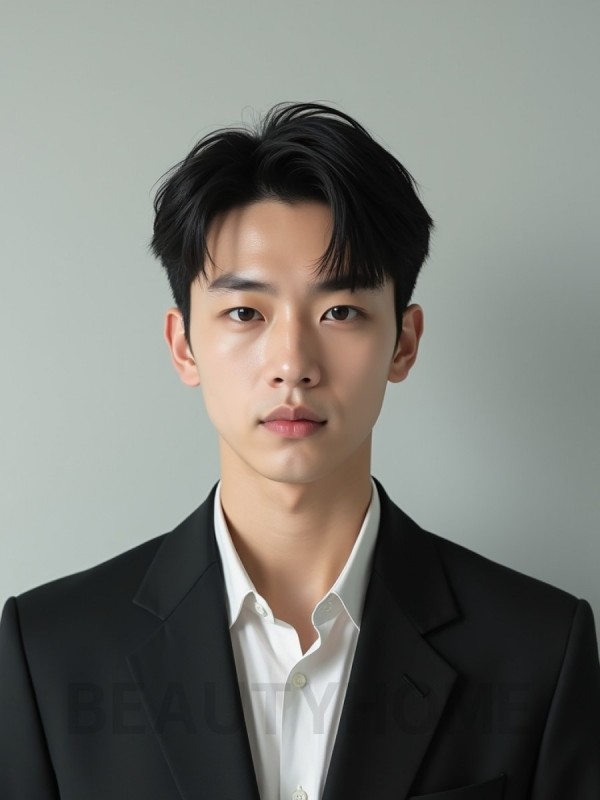 남성 블랙 투블럭