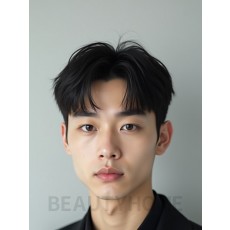 남성 블랙 투블럭