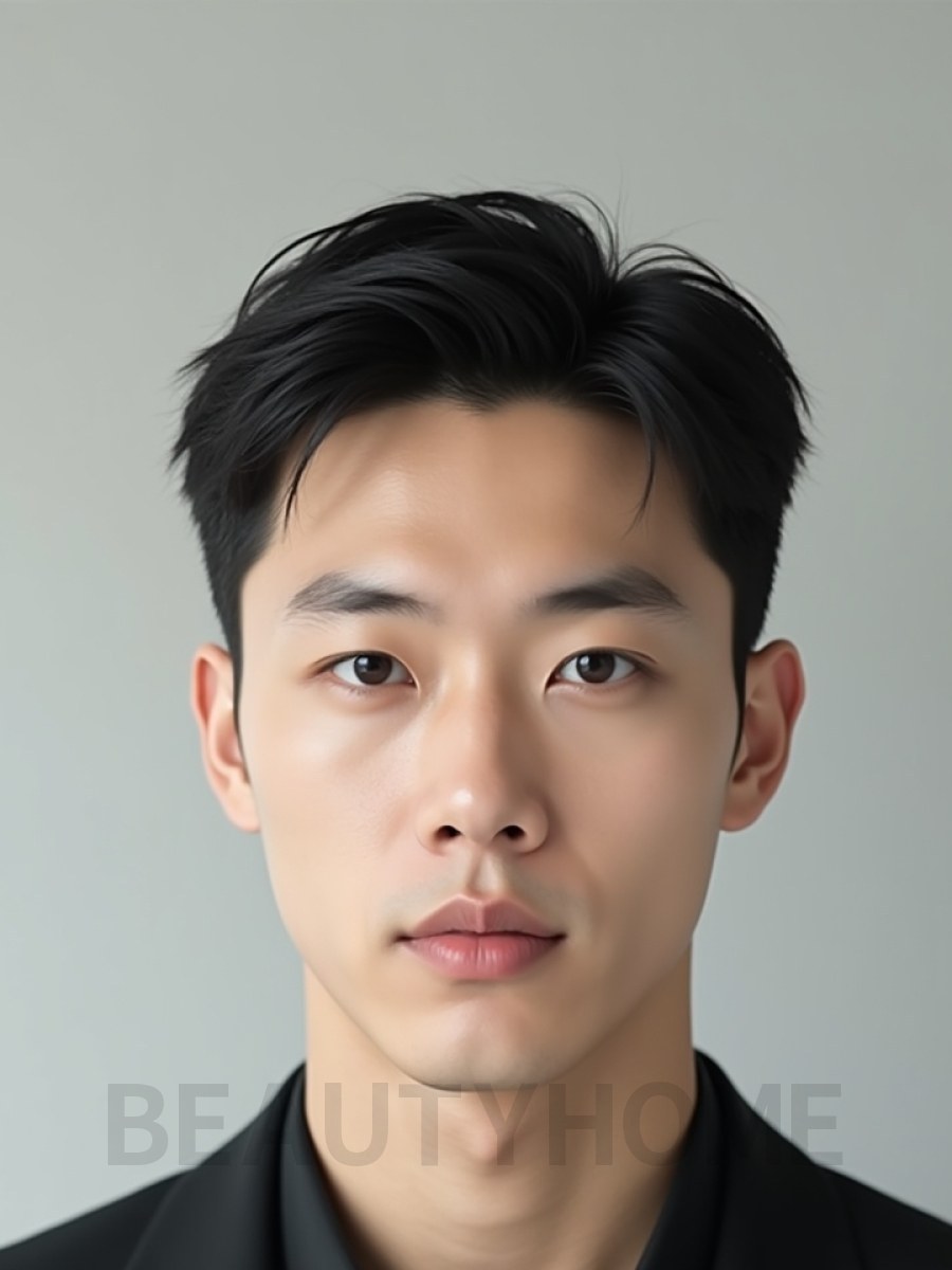 남성 블랙 투블럭