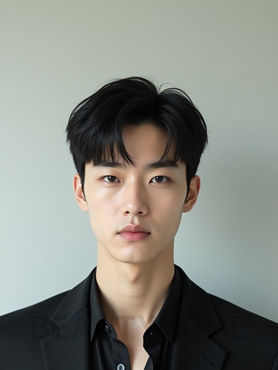 남성 블랙 투블럭