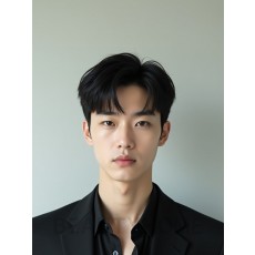 남성 블랙 투블럭