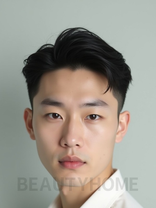 남성 블랙 투블럭