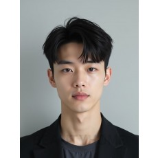 남성 블랙 투블럭