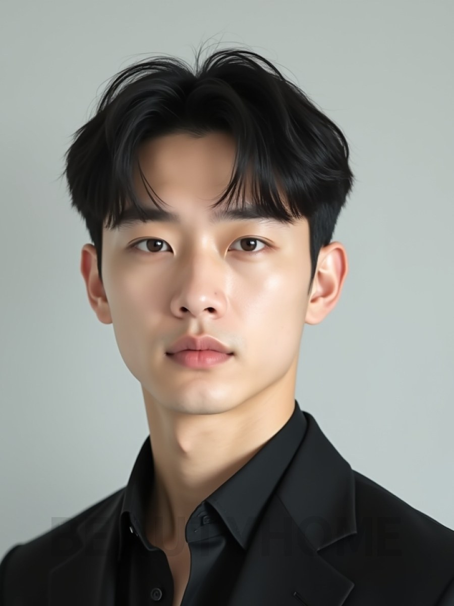남성 블랙 투블럭