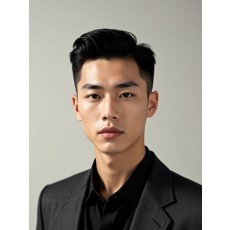 남성 블랙 투블럭