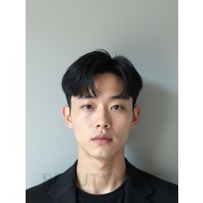 남성 블랙 투블럭