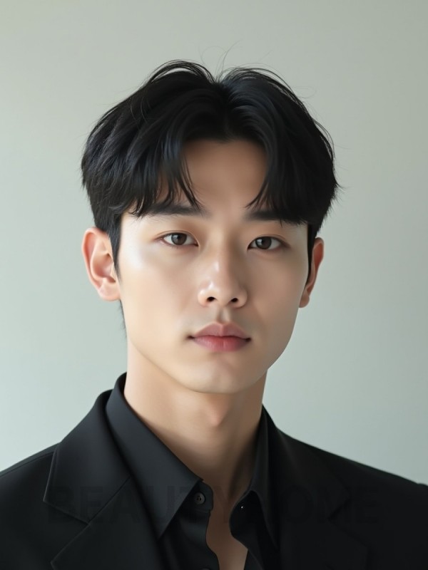남성 블랙 투블럭